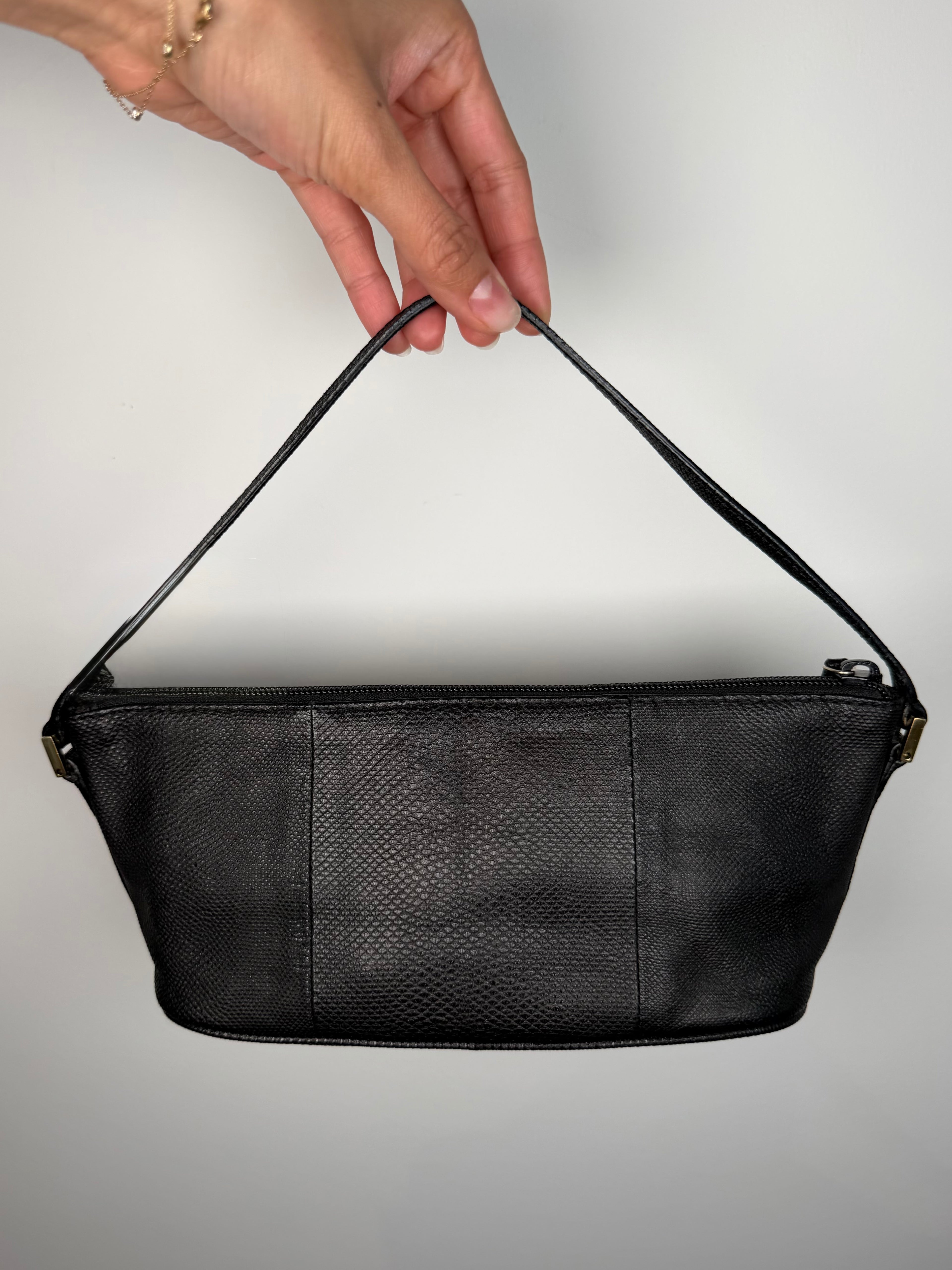 Gucci Denim Boat Lizard Pochette Bag