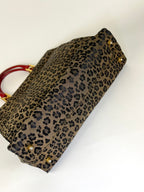 Fendi Vintage FF Leopard Print Tote