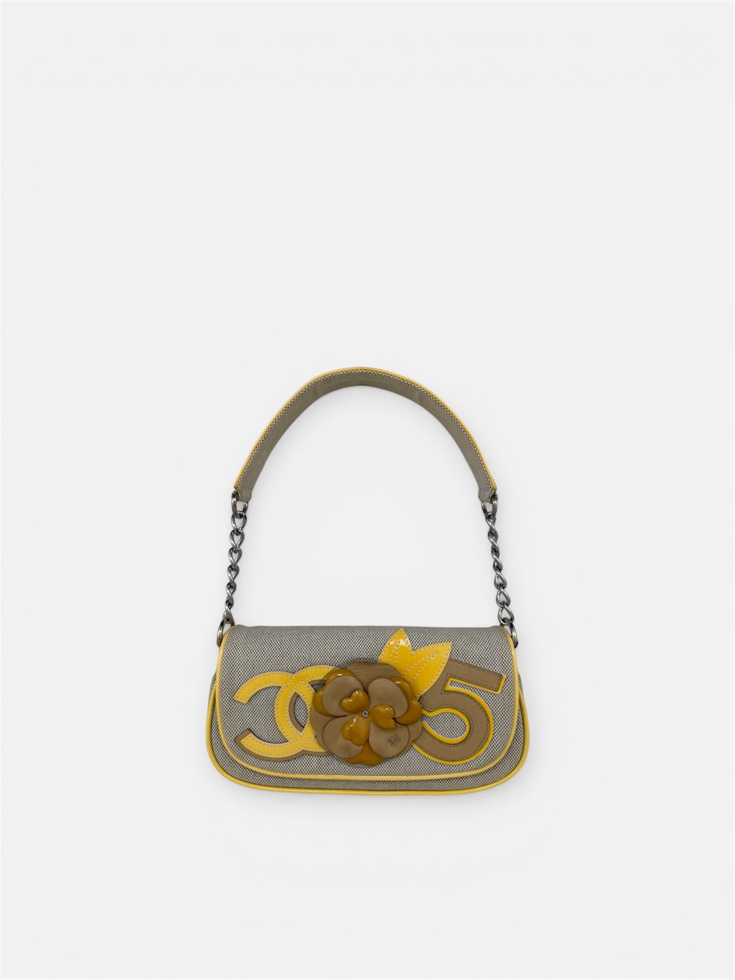 Chanel Camellia No. 5 Patent Leather Shoulder Bag