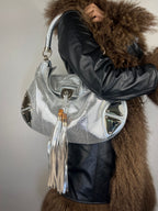 Gucci Indy 2 Way Hobo Bag in Silver Python