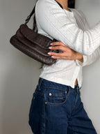 Bottega Veneta Intrecciato Double Flap Shoulder Bag