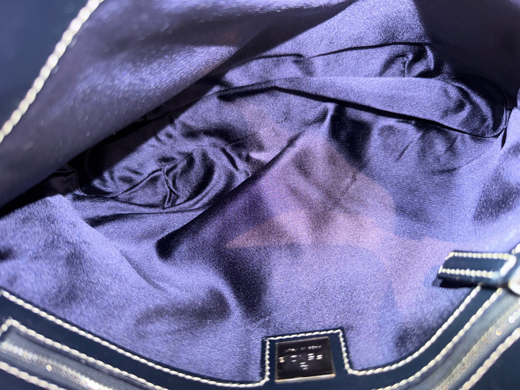 Fendi Zucca Navy Mini Tote Bag