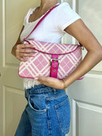 Burberry Pink Puffy Check Shoulder Bag
