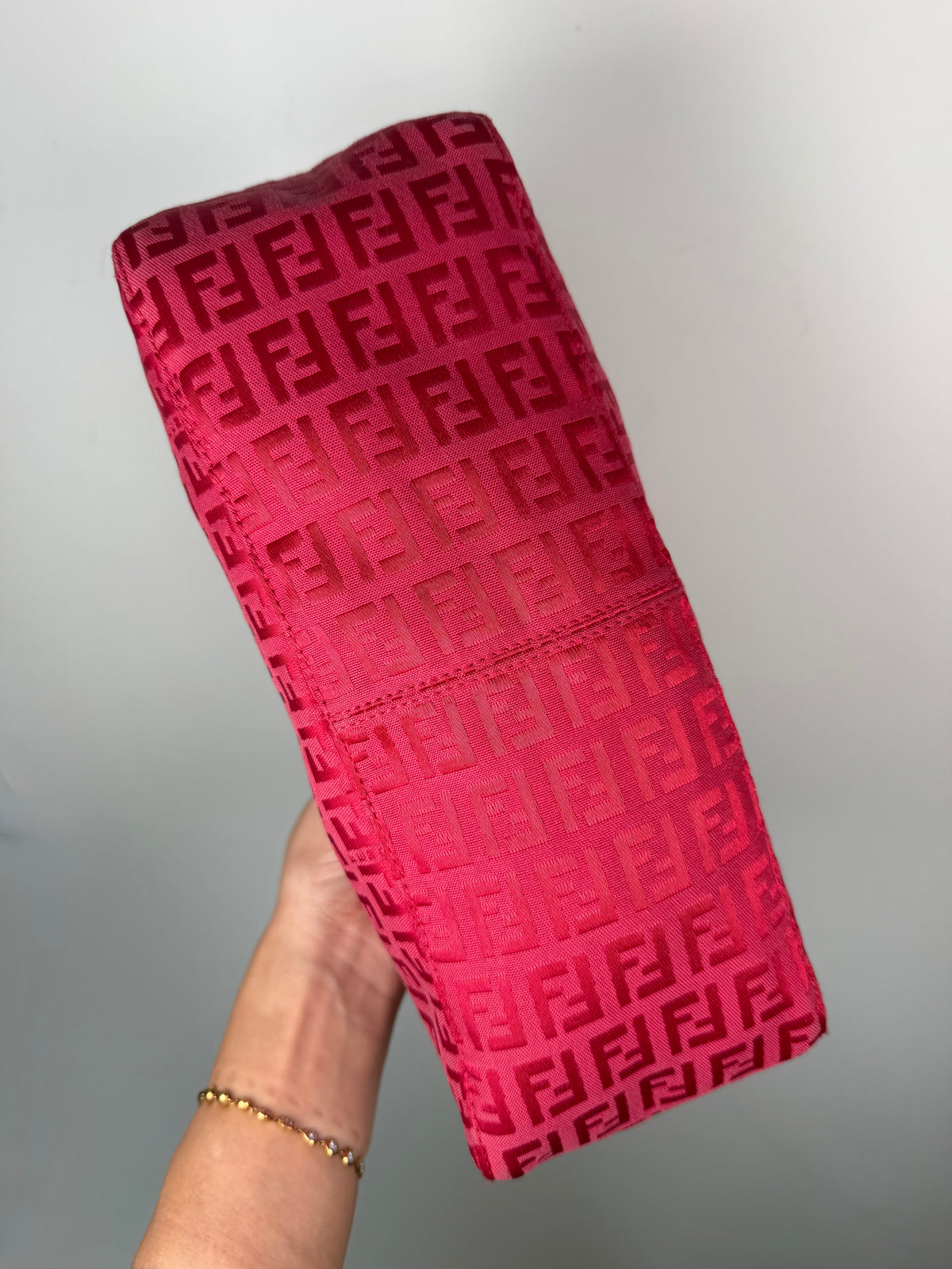Fendi Zucca Red Shoulder Pochette