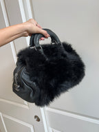Chanel Genuine Fur Handbag w/ Logo Charm
