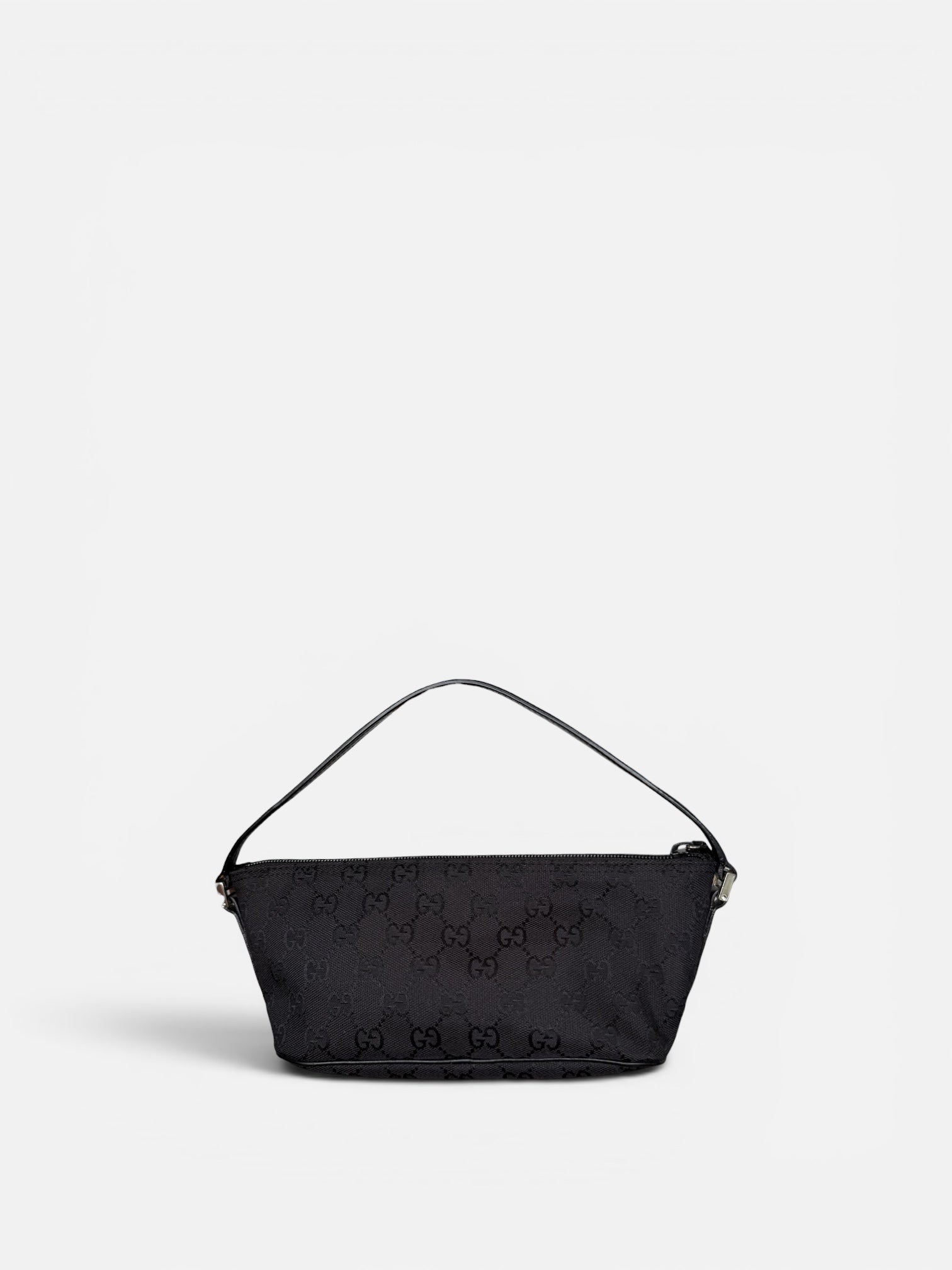 Gucci Black GG Boat Pochette Bag