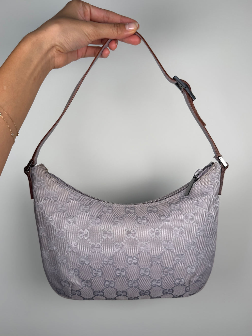 Gucci Monogram Lavender Shoulder Bag