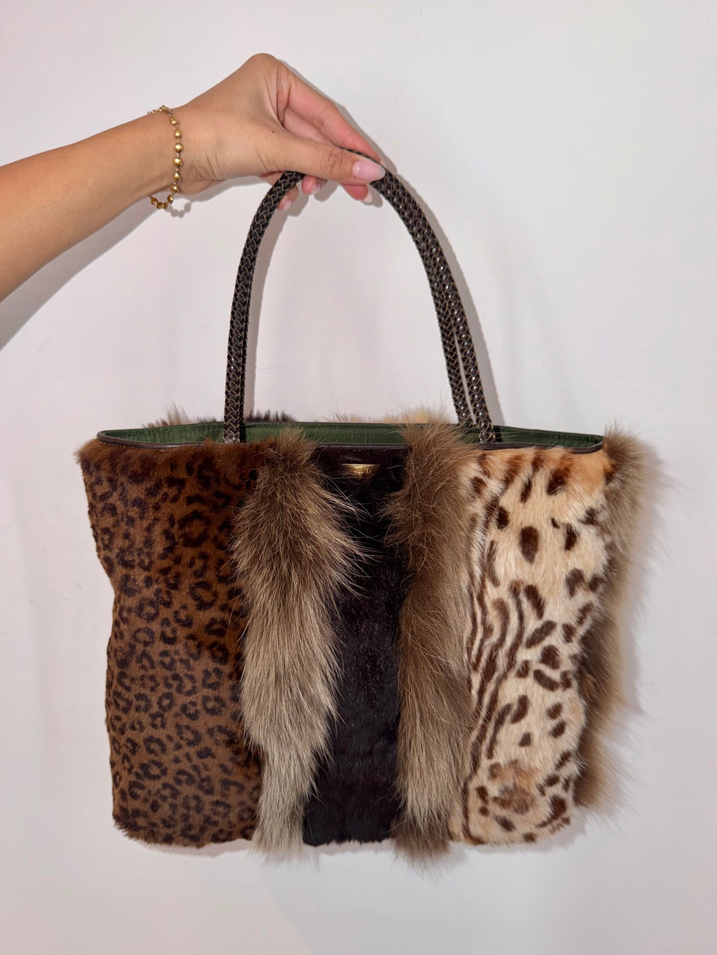 Christian Dior Fur Malice Tote Bag