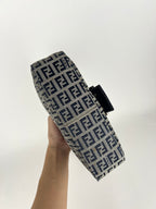 Fendi Zucchino Navy Mamma Shoulder Bag