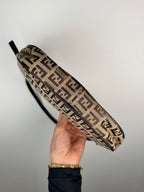 Fendi Zucchino Pochette in Brown