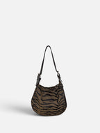 Fendi Oyster Zebra Print Canvas Bag