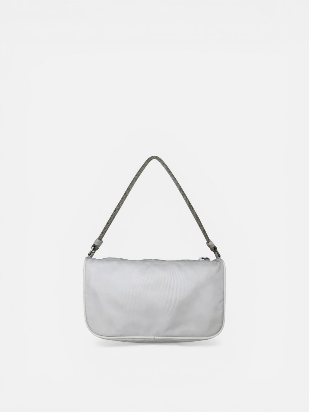 Prada Nylon Tessuto Pouch in White