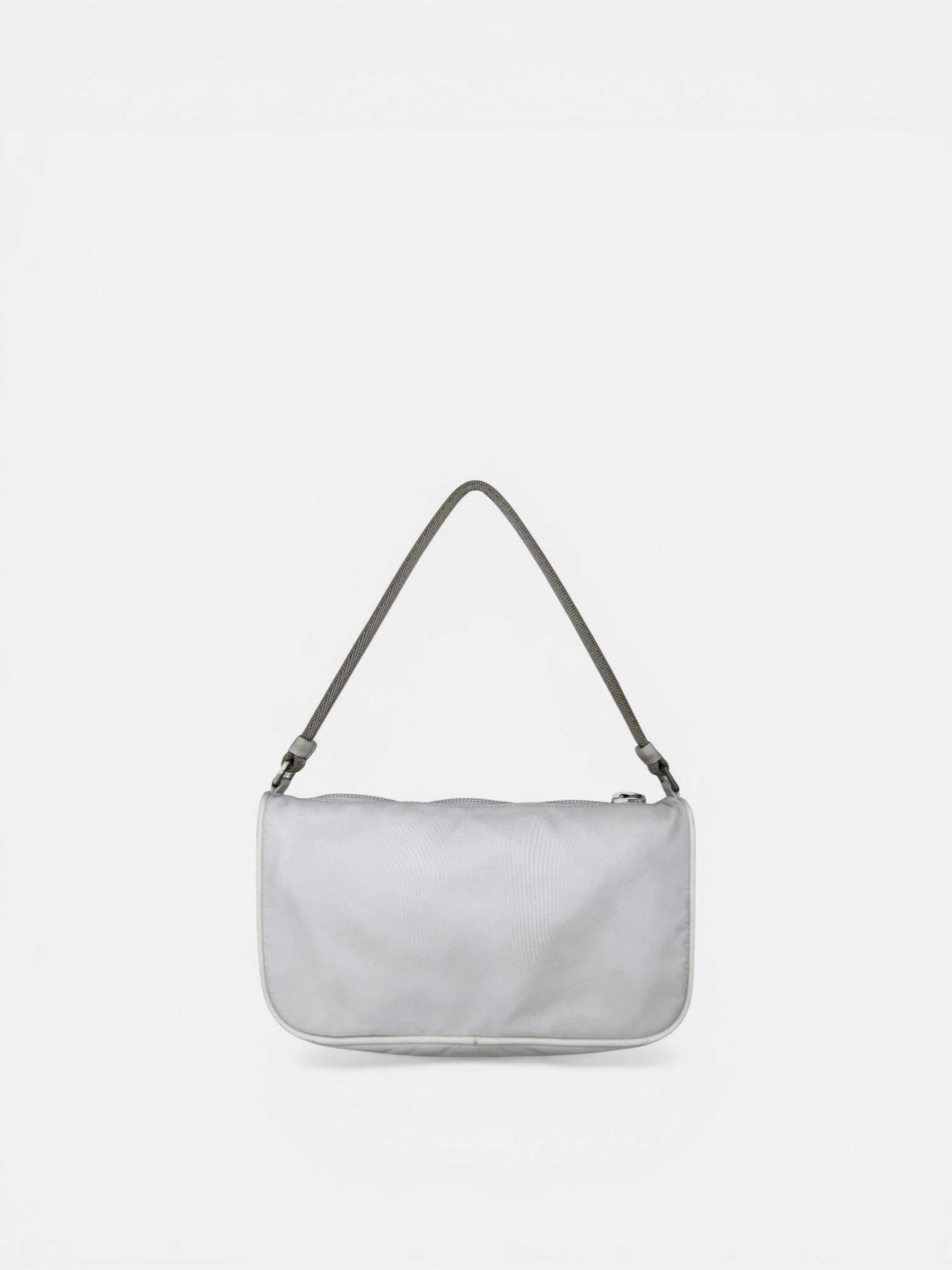 Prada Nylon Tessuto Pouch in White