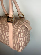 Fendi Zucca Mini Logo Boston Bag