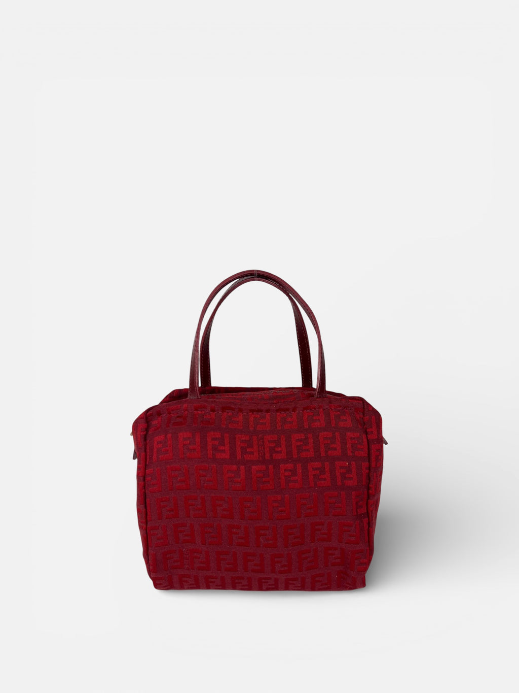Fendi Red Zucco Print Pouch