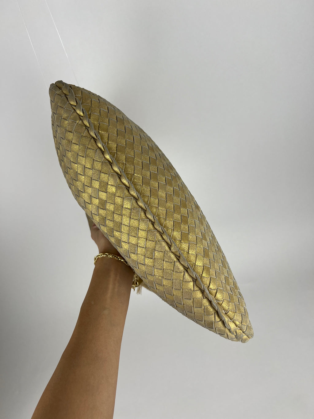 Bottega Veneta Intrecciato Gold Grommet Medium Hobo bag