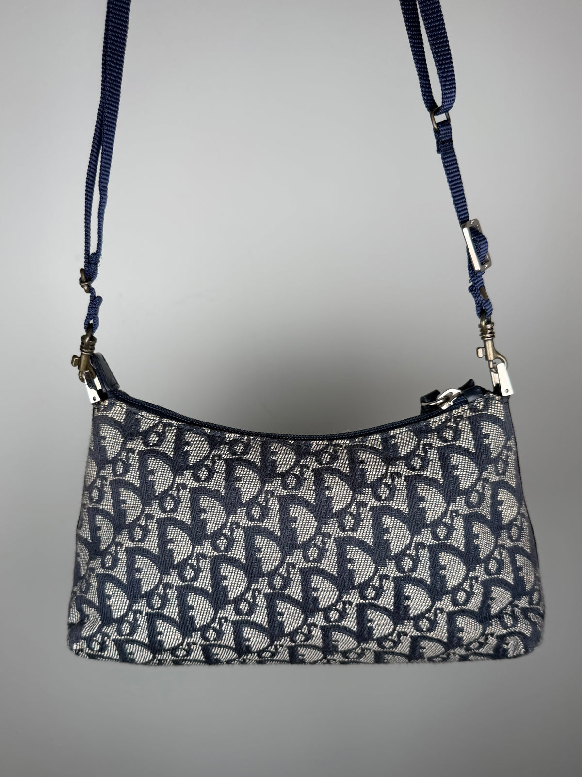 Christian Dior Navy Trotter Shoulder Bag