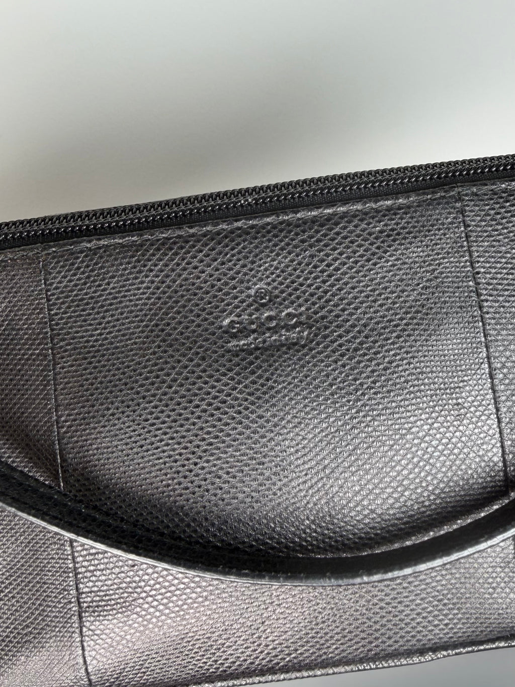 Gucci Denim Boat Lizard Pochette Bag