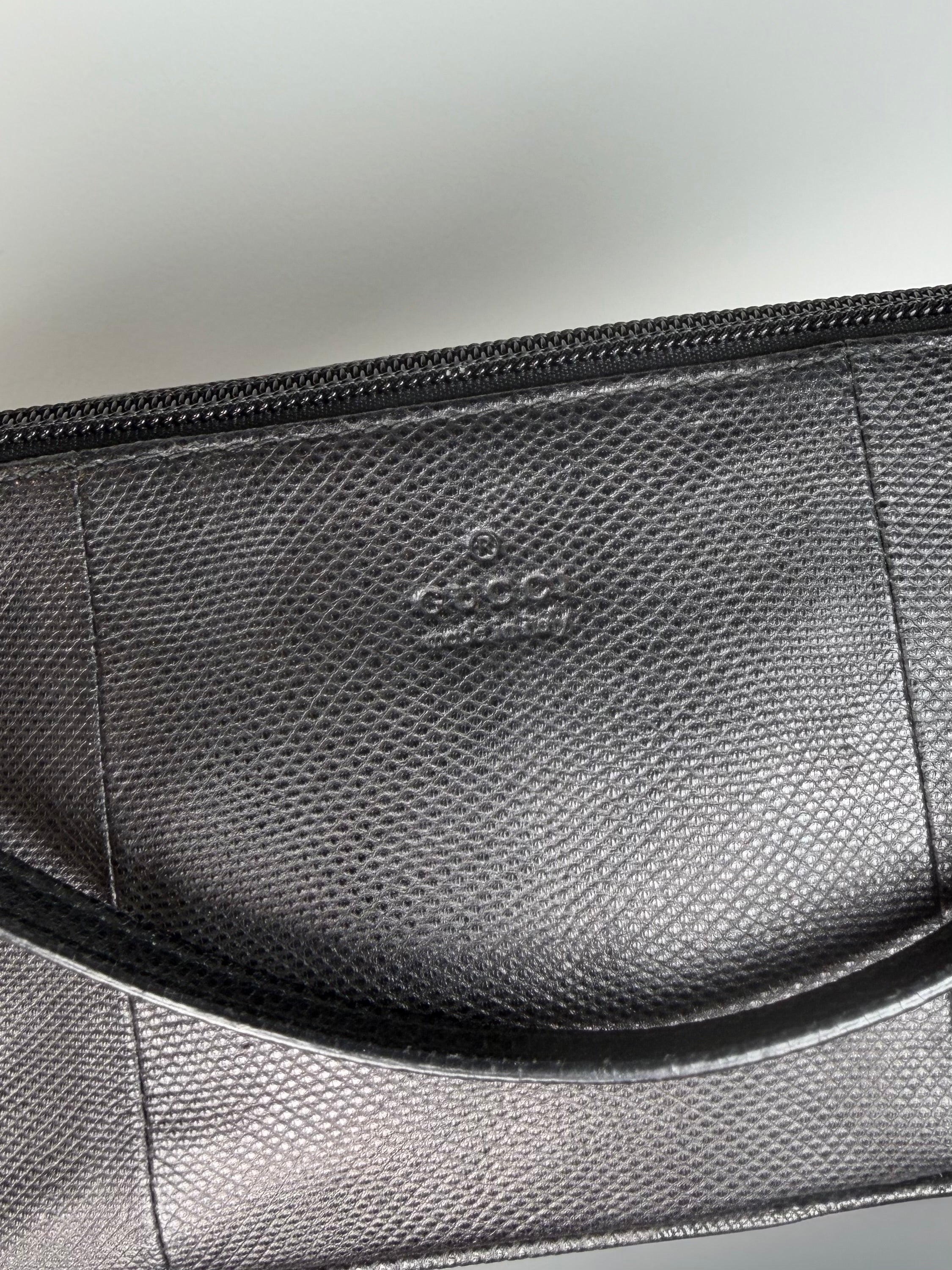 Gucci Denim Boat Lizard Pochette Bag