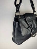 Christian Dior Demi Lune Lambskin Charm Shoulder Bag