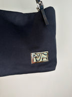 Fendi Swirl Logo Navy Tote