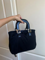 Fendi Black Nylon Mini Tote Bag