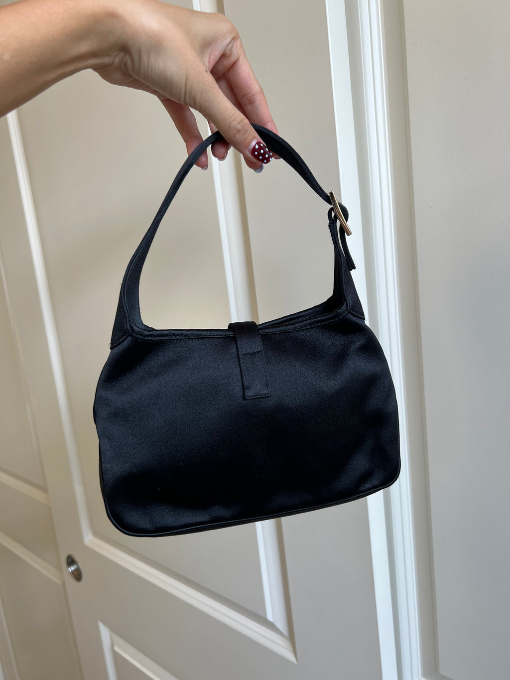 Gucci Silk Mini Jackie Bag in Black