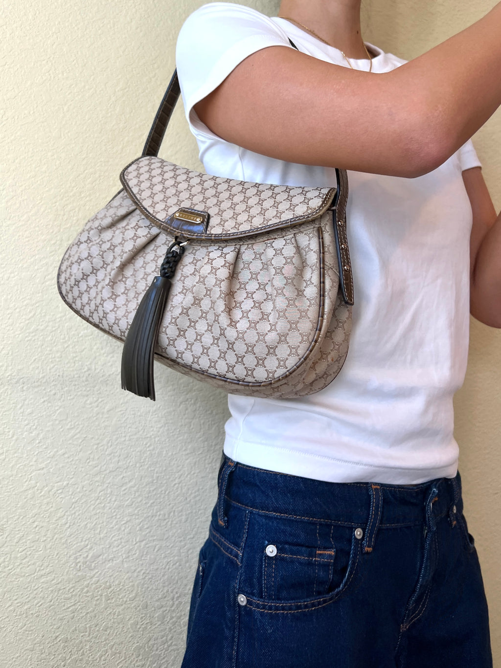 Celine Triomphe Tassel Shoulder Bag