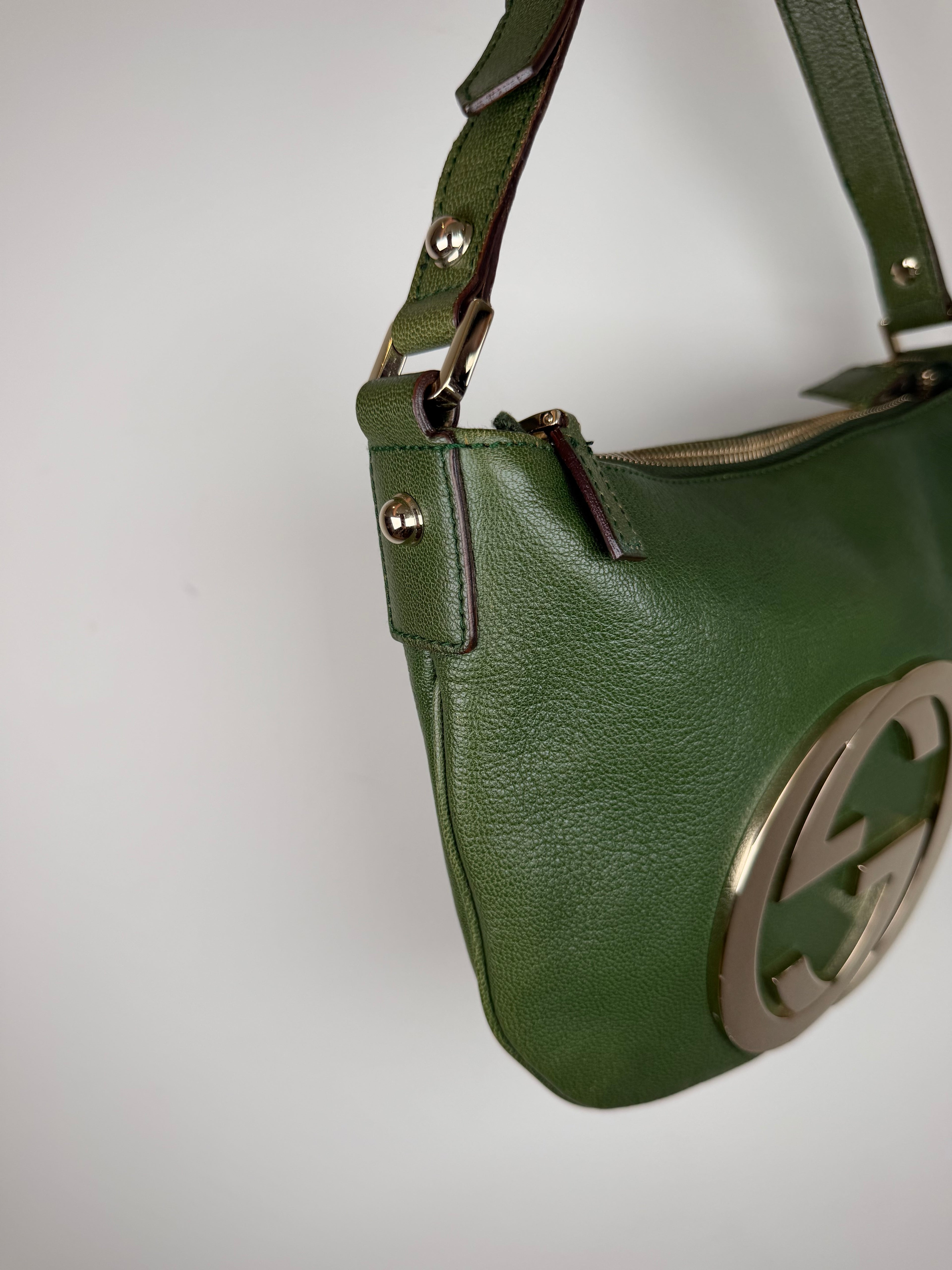 Gucci Blondie Logo Leather Shoulder Bag