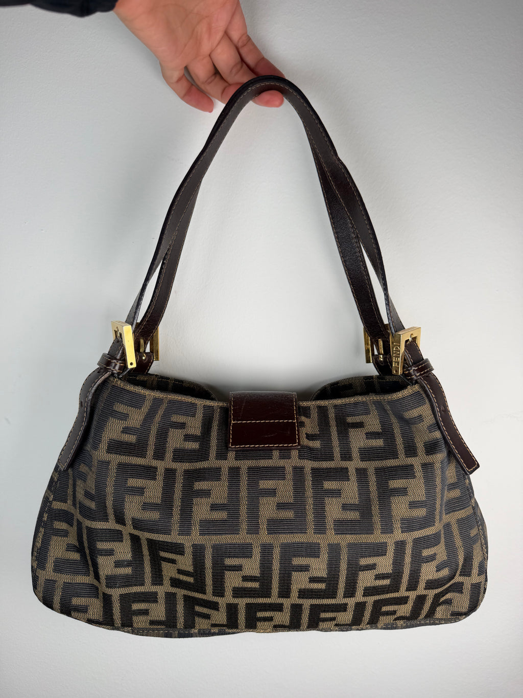 Fendi Zucca Mamma Baguette Shoulder Bag