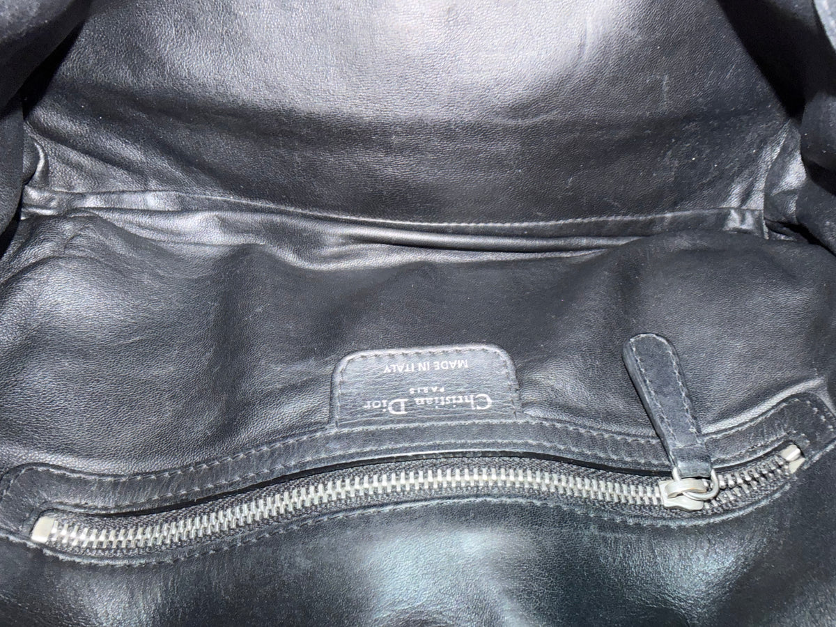 Christian Dior Demi Lune Lambskin Charm Shoulder Bag