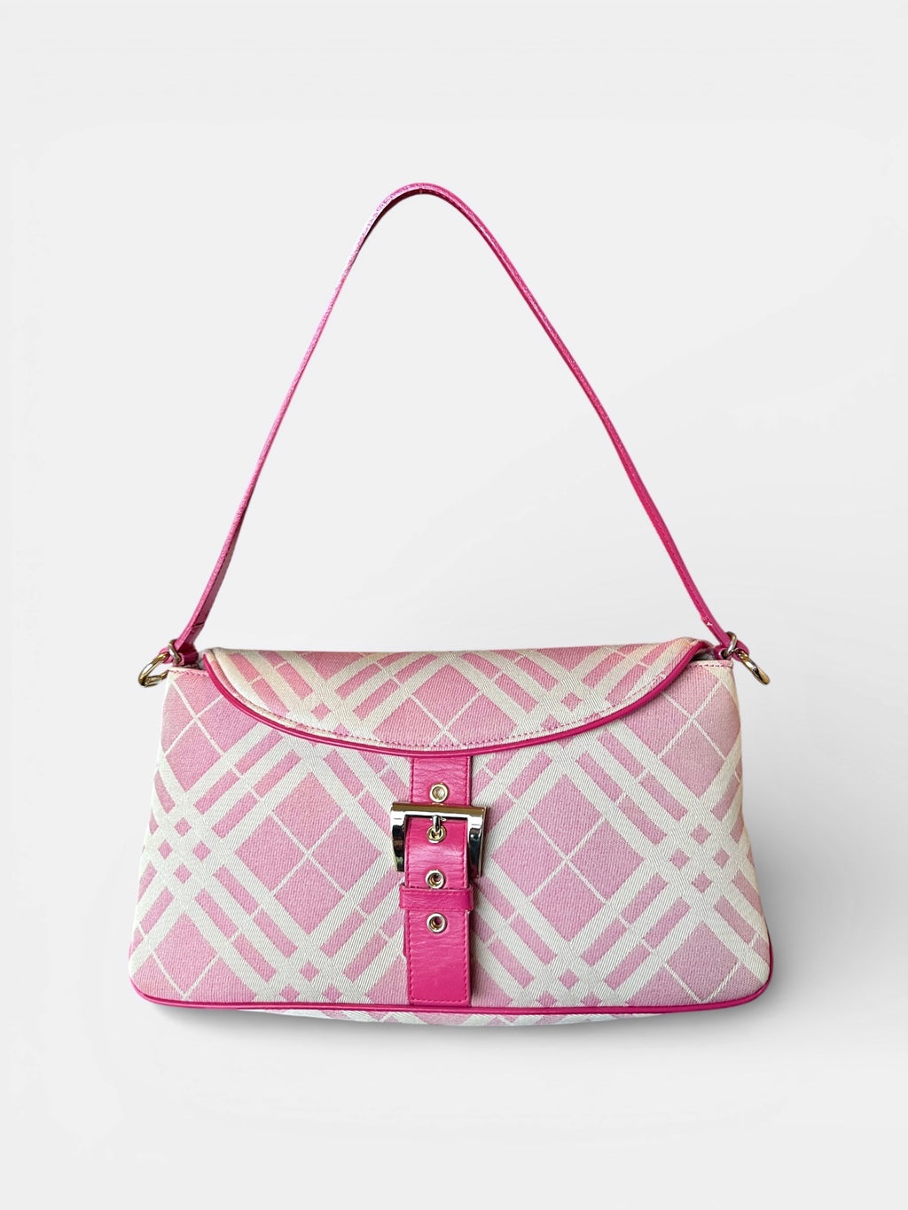 Burberry Pink Puffy Check Shoulder Bag