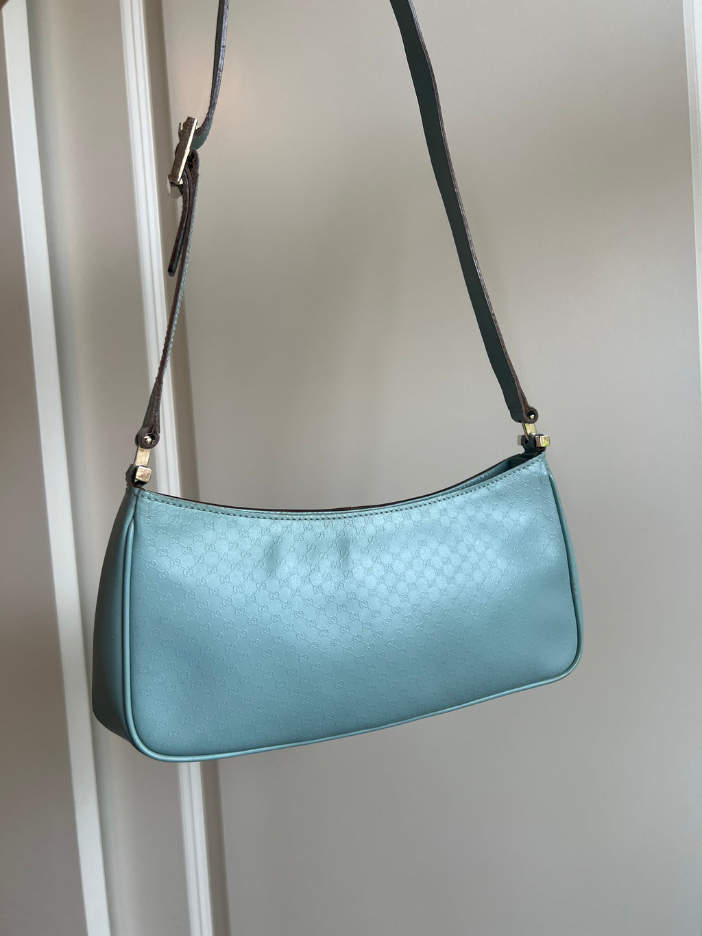 Gucci Micro GG Tiffany Blue Shoulder Bag
