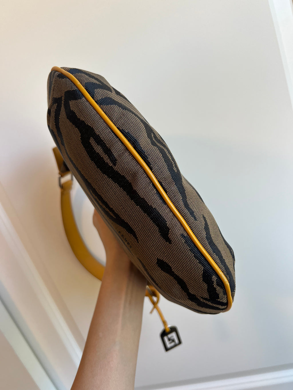 Fendi Tiger Print Charm Shoulder Bag