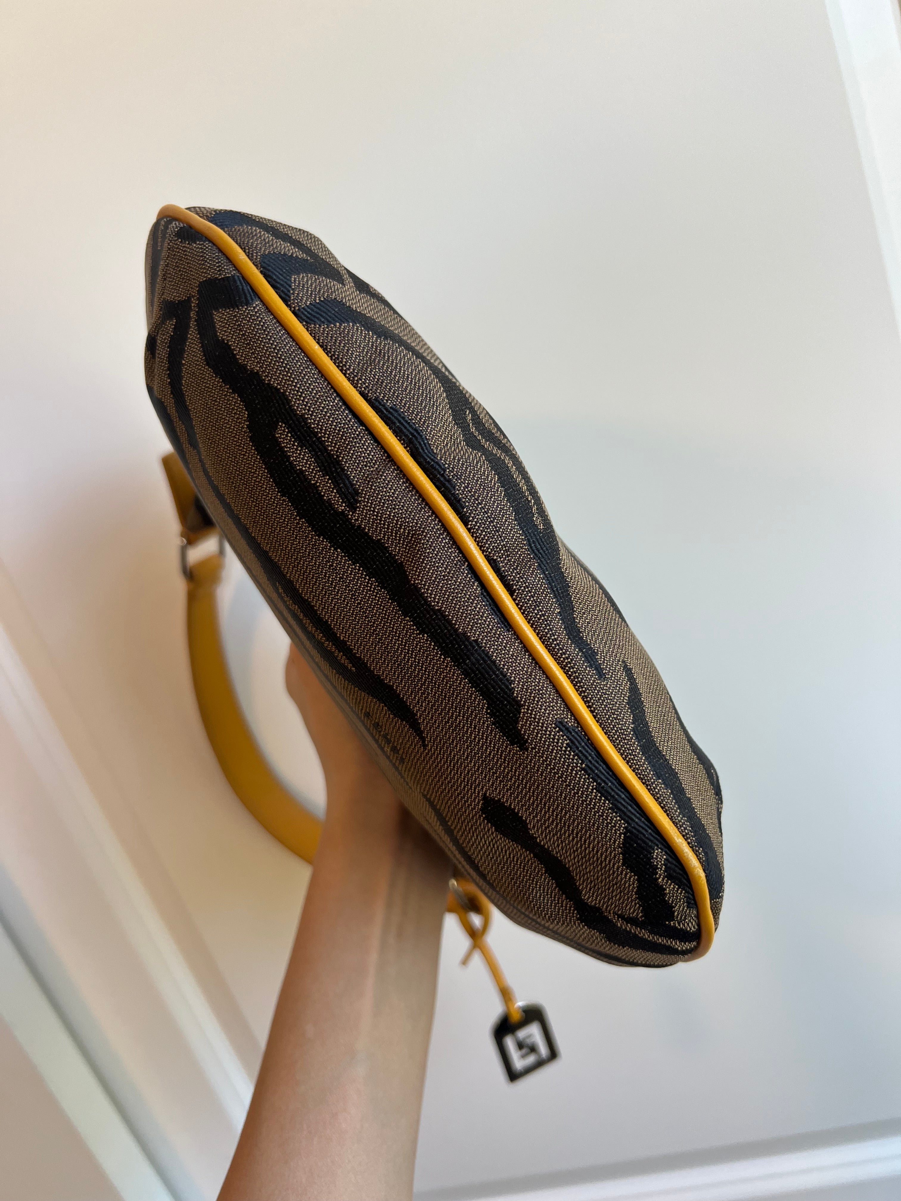 Fendi Tiger Print Charm Shoulder Bag