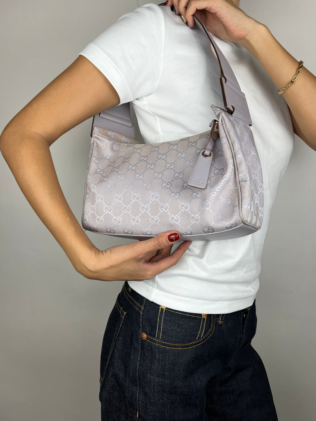 Gucci Lilac Monogram Shoulder Bag