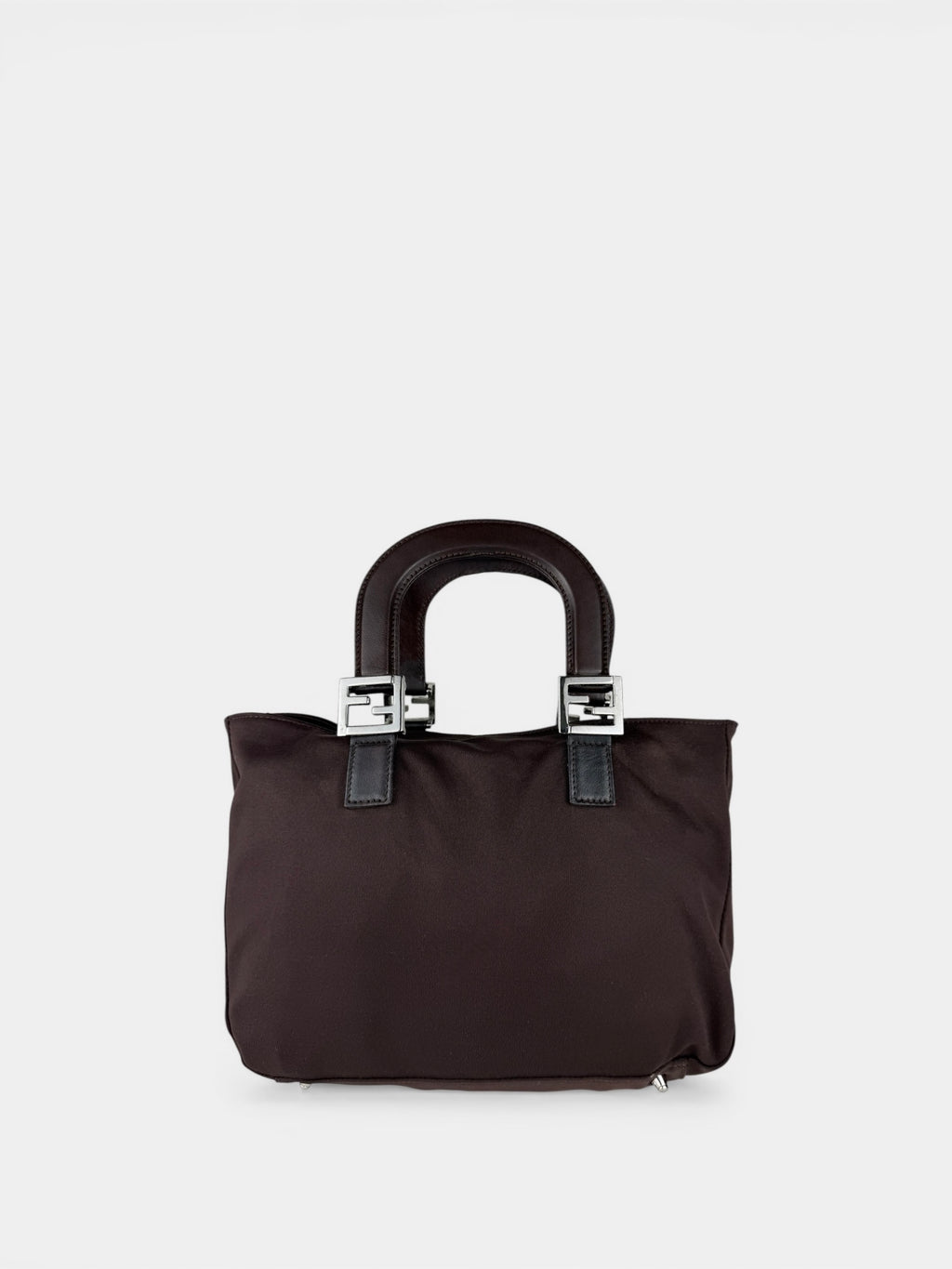 Fendi Brown Nylon Mini Tote Bag