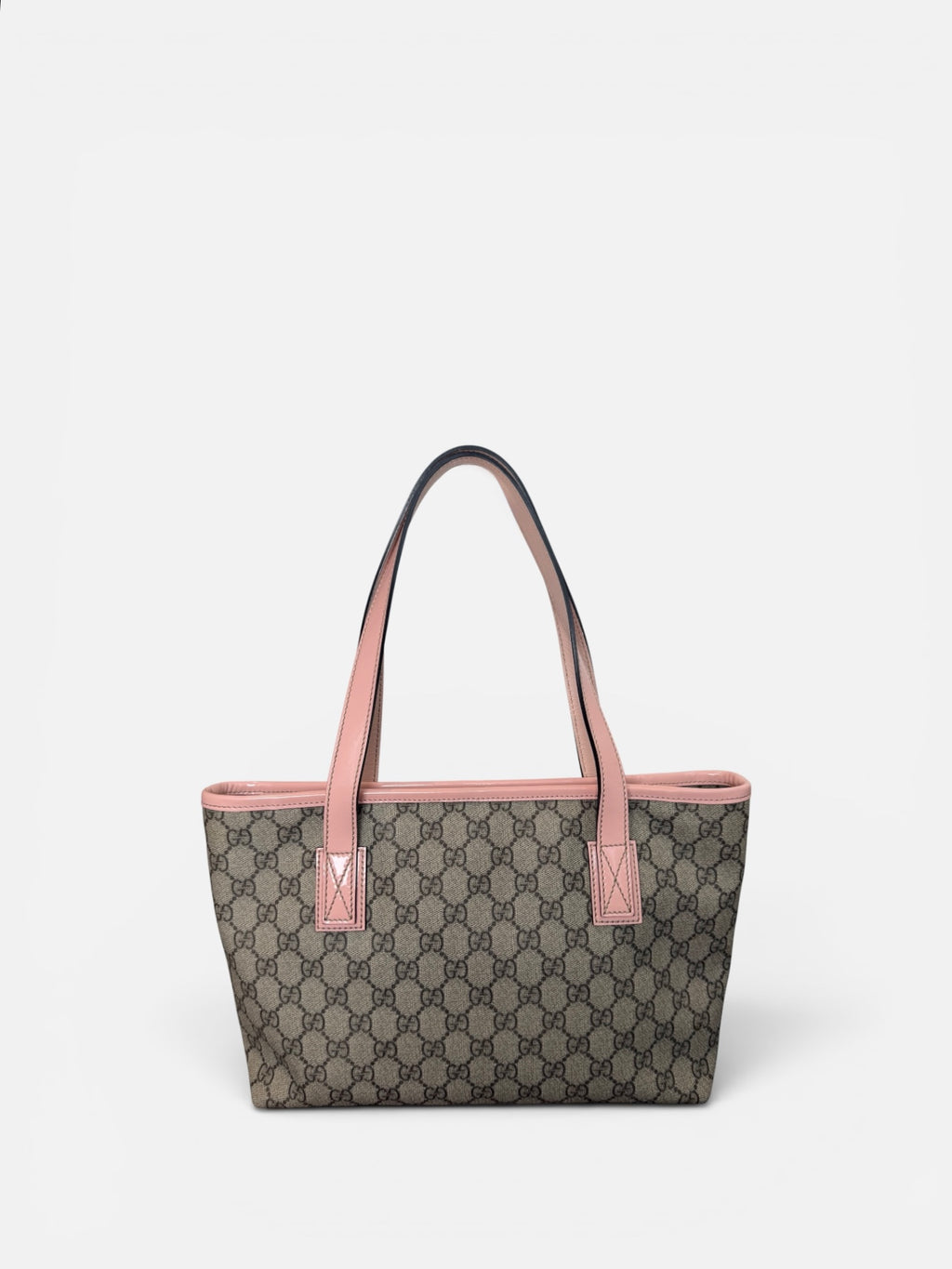 Gucci Monogram Pink Patent Tote Bag