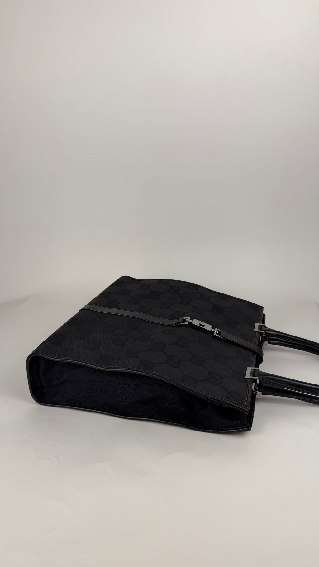 Gucci Canvas Jackie Tote in Black