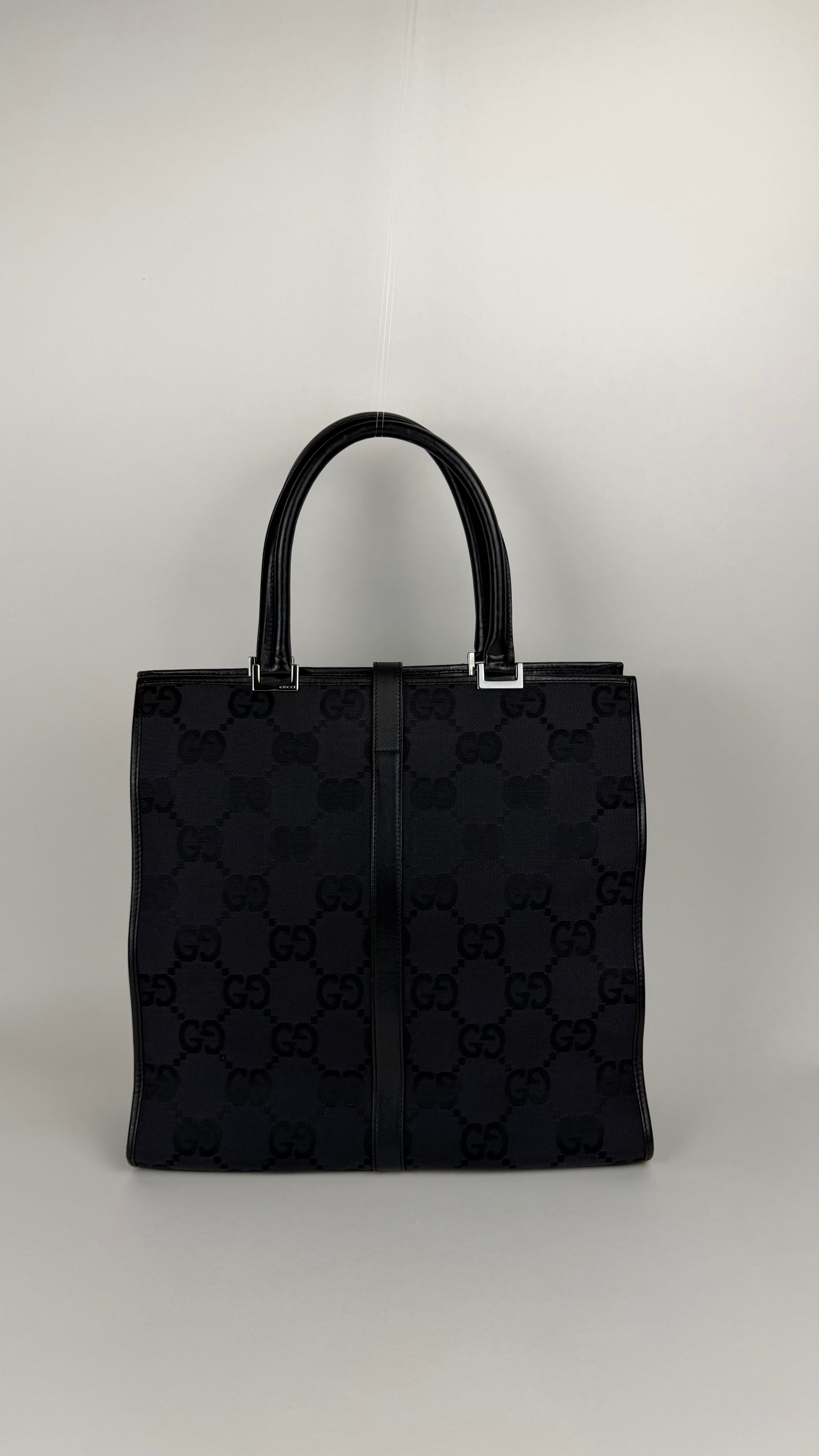 Gucci Canvas Jackie Tote in Black
