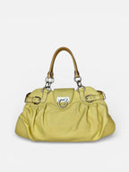 Salvatore Ferragamo Gancini Shoulder Bag in Butter Yellow