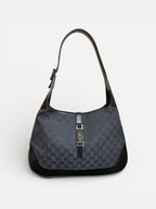 Gucci Jackie Black Monogram Shoulder Bag