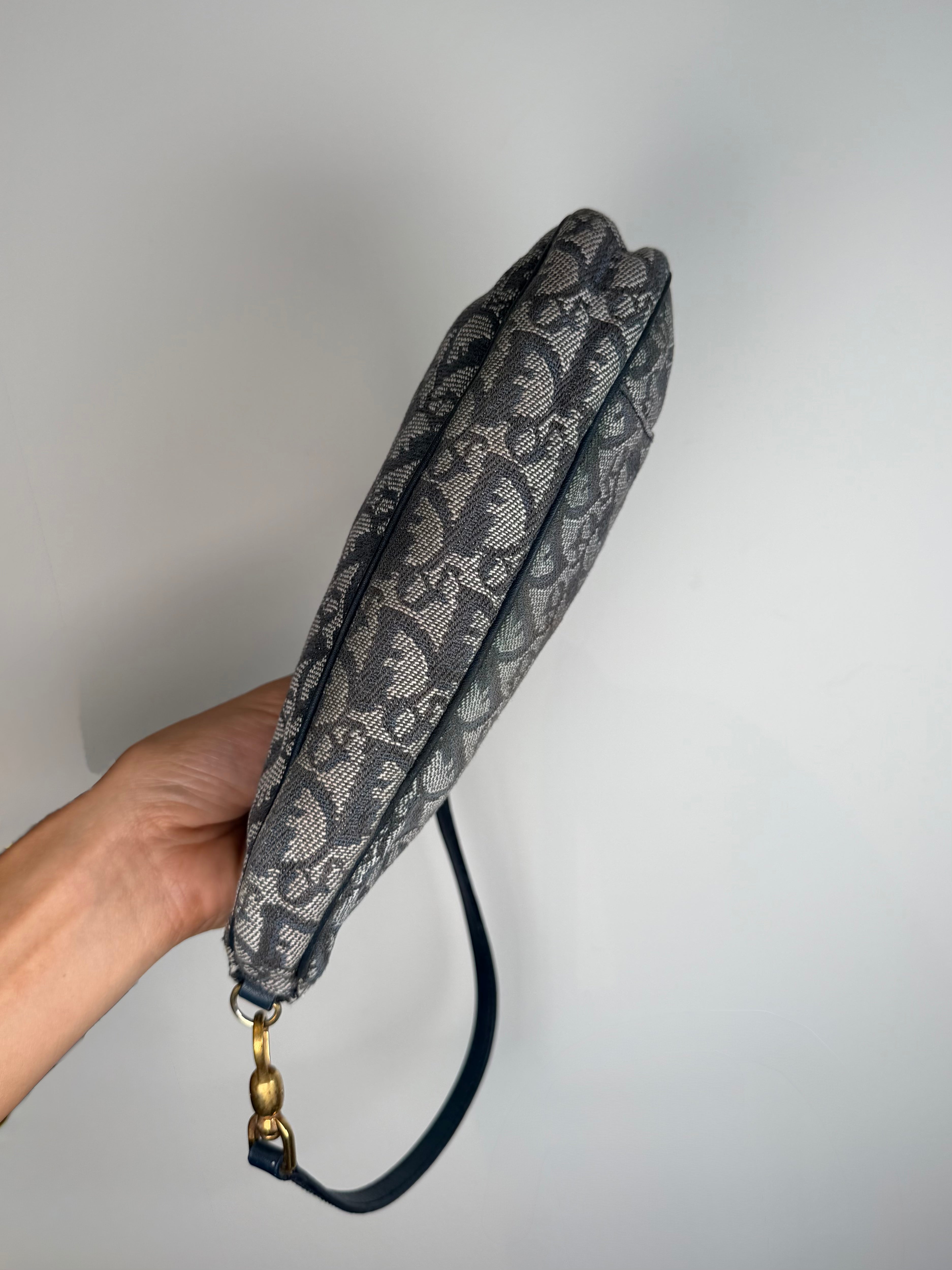 Christian Dior Trotter Monogram Saddle Pochette Bag