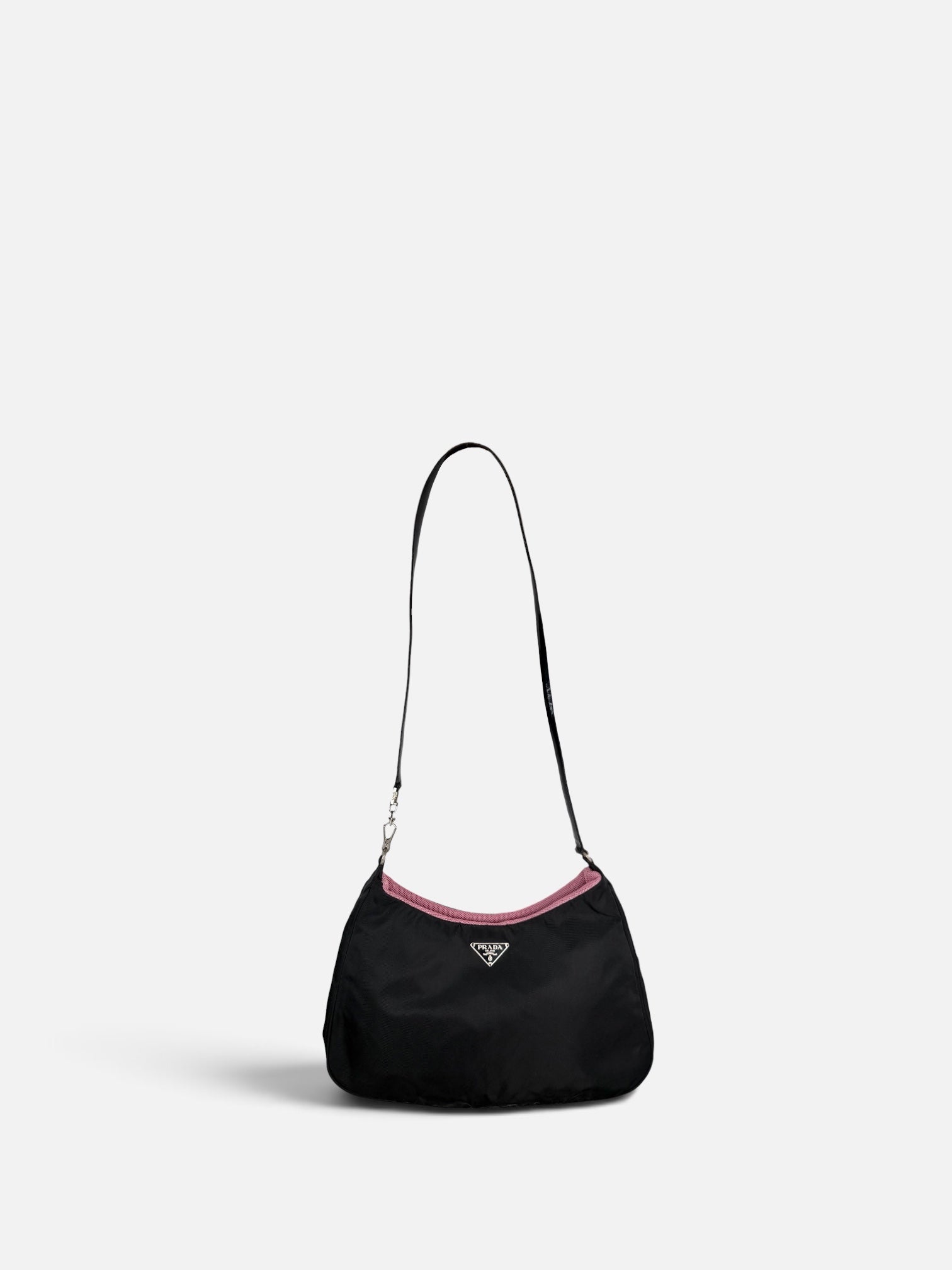 Prada Black Cleo Nylon Shoulder Bag
