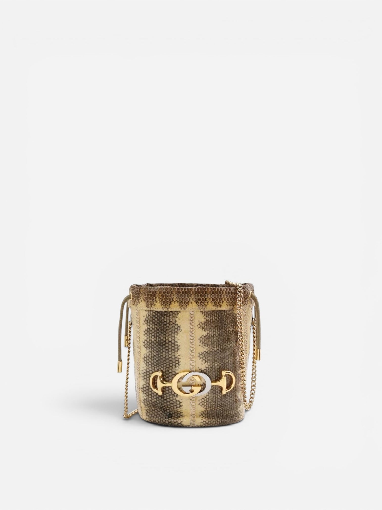 Gucci Python Zumi Crossbody Chain Bag