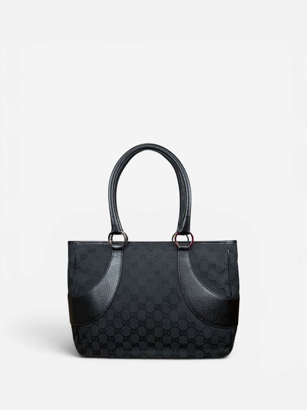 Gucci Black Monogram Leather Tote
