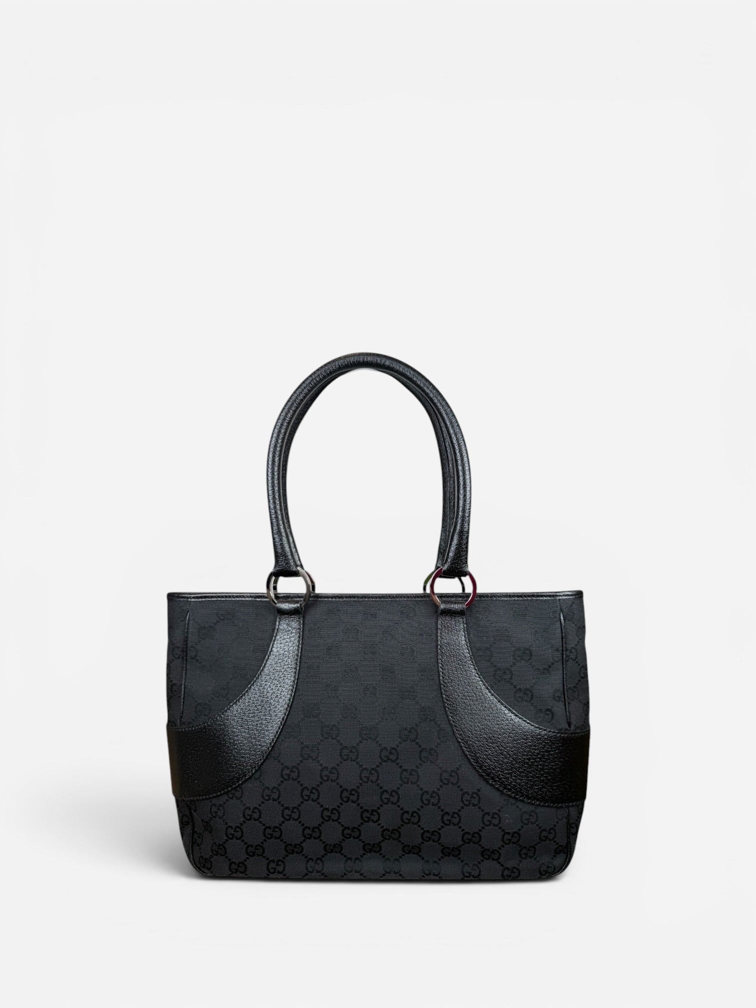 Gucci Black Monogram Leather Tote