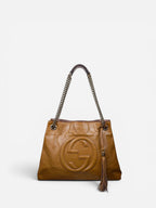 Gucci Patent Crinkle Soho Chain Bag