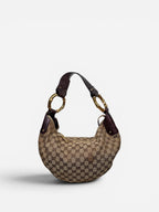 Gucci Croissant Monogram Bamboo Hardware Bag