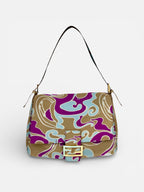Fendi Swirl Print Mamma Baguette Shoulder Bag